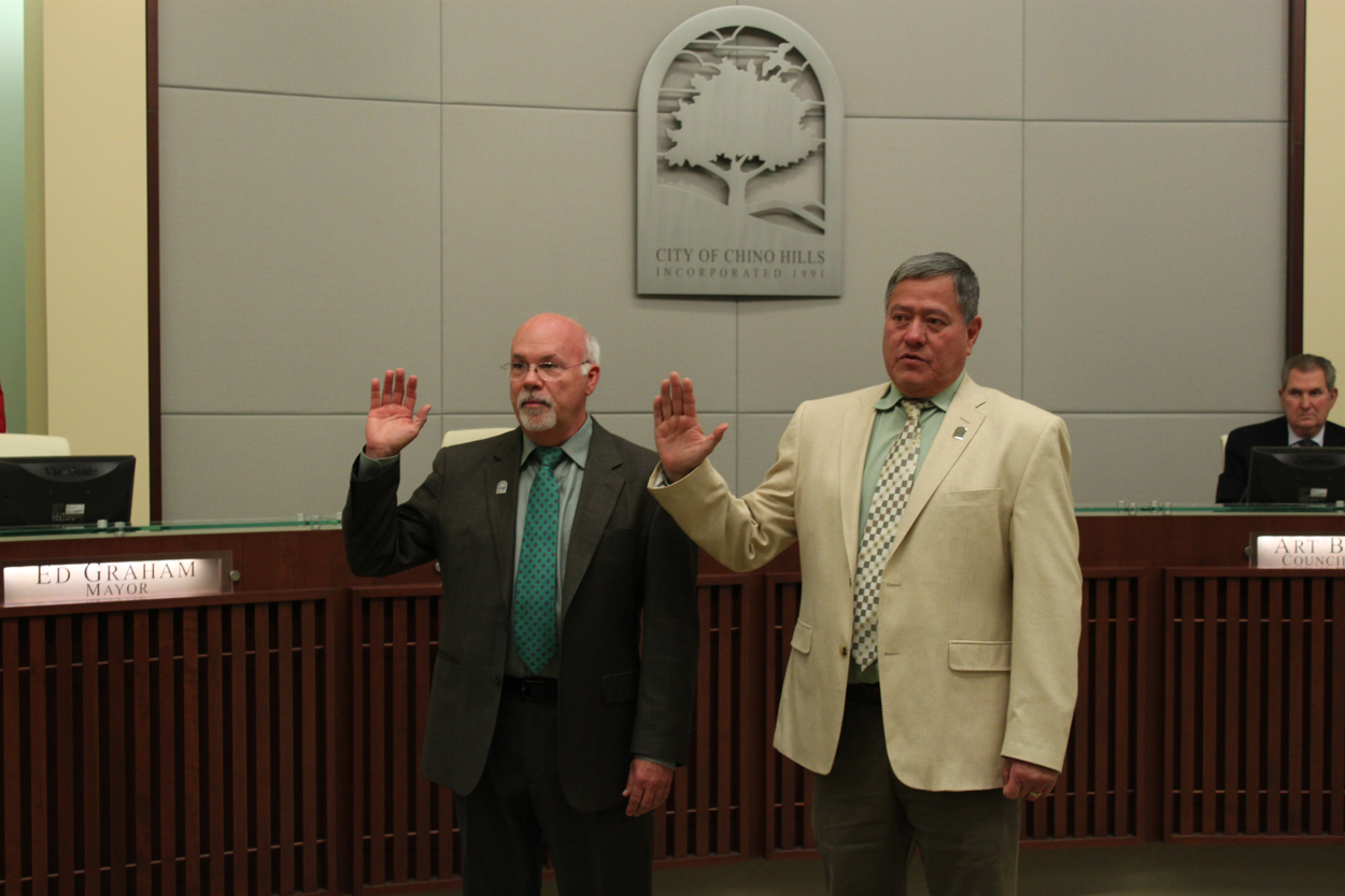 Ray Marquez and Peter Rogers Swearing In